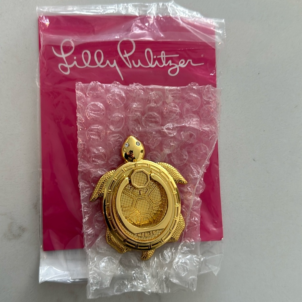 Lilly Pulitzer Turtle Phone Stand Ring - BNWT